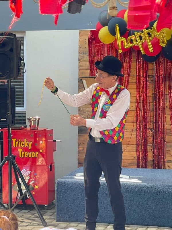 Magician Trevor ‘Trickey Trevor’ Duff brings a touch of wonder to the milestone celebration with his entertaining magic performance for the preschoolers at Curro Bryanston on September 11, 2026.