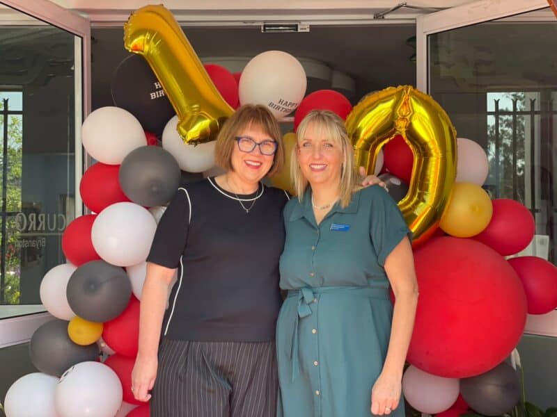 Curro deputy CEO Mari Lategan and Curro Bryanston Preschool executive head Angie Bezuidenhout celebrate the preschool’s 10th birthday and its milestone achievement in becoming the first Curro school in South Africa and Africa to be accredited for the Curiosity Approach on September 11, 2026.