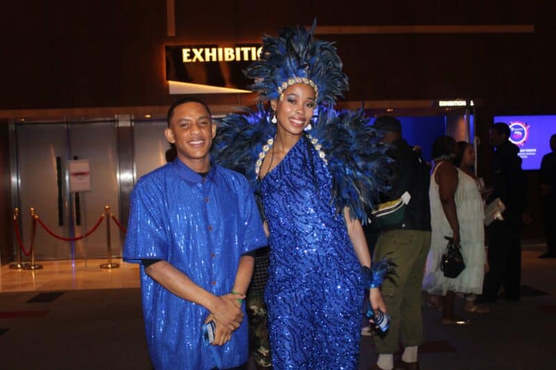 Jaden Mackenzie and Emily Morutse welcome the guests to the festival on September 26, 2026. Photo: Duduzile Khumalo