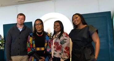 Anthony Wingfield, Nadia Starr, Sarnelia Mandapalli, and Lebo Lion after the education and skills dialogue on October 1, 2026. Photo: Supplied