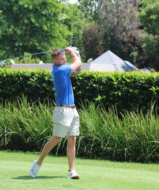 Triston Greaves gives his all for his first shot of the day on October 14, 2026. Photo: Duduzile Khumalo