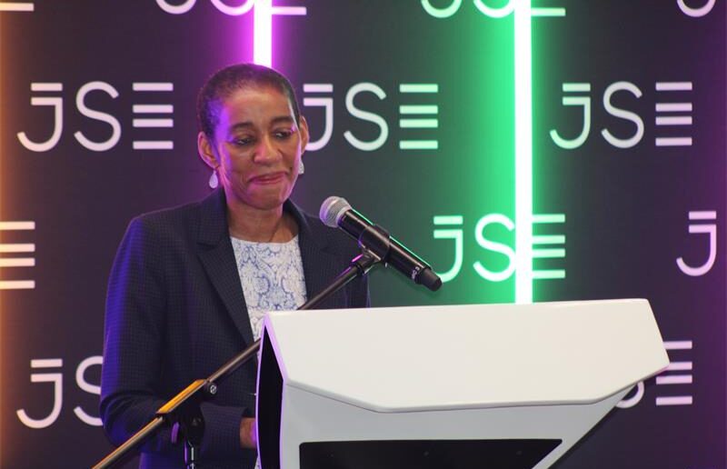 JSE chief marketing and corporate affairs officer Vuyo Lee addresses the guests at the event on October 16, 2026. Photo: Duduzile Khumalo