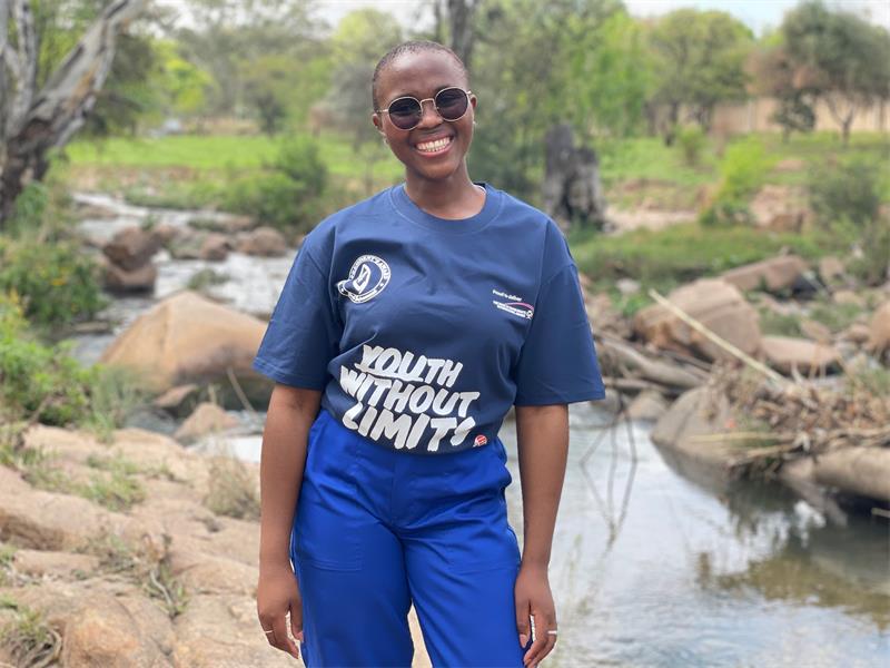 Hlanzekile River and Ocean Cleaning fresh water ecologist Siphelele Mbangata carries out a miniSASS assessment in the Braamfontein Spruit to identify aquatic organisms that indicate the river’s health on September 20, 2026.