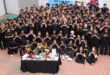 Learners and staff at Crawford International Sandton College gather in black as they stand in solidarity against gender-based violence and honour women who have lost their lives on September 18, 2026.