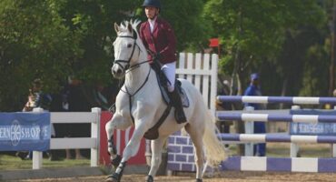 Katie Cochran and Luigi claim the open equation title and a podium finish in the 1.20m showjumping classes. Photo: Supplied