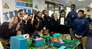 SPARK Rivonia High Grade 8 scholars showcase a model of their project at the Nexus Internal Summit on September 12, 2026.