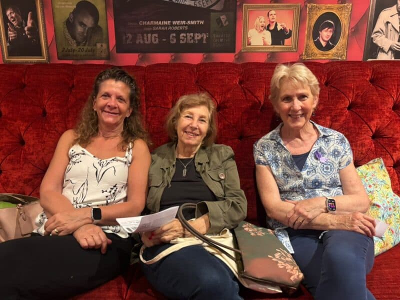 Micaela Tyrer, Hilary Geber and Kathy Gibbs mingle at the event on October 9, 2026. Photo: Duduzile Khumalo