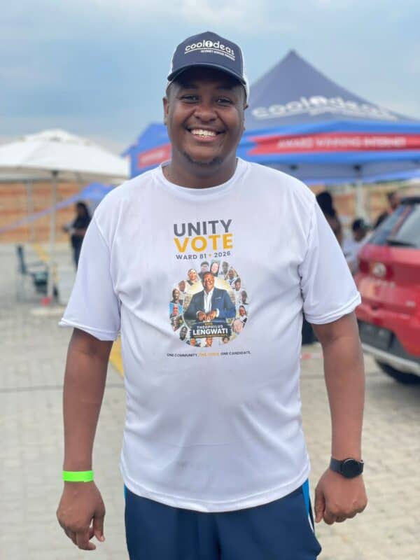 Ward 81 community activist Theo Lengwati encourages neighbours to move past WhatsApp chats and embrace face-to-face unity at Bramley on October 10, 2026.