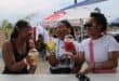 Enclair Klofo, Kamohelo Skhosana and Pontsho Tema enjoy a relaxed atmosphere at Ward 81 Market Day in Bramley on October 10, 2026.