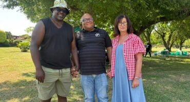 Peter Ochala, John Ngobeni and Anne Erasmus invite residents to work together on October 188, 2026. Photo: Duduzile Khumalo