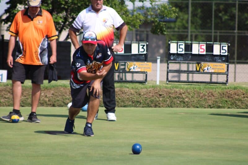 Mybert Visser bowls on October 18, 2026. Photo: Duduzile Khumalo