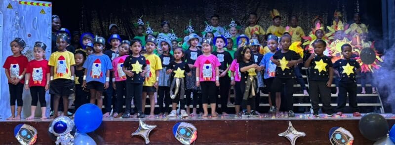 Youngsters dazzle parents and teachers with colourful costumes, hand-painted details, and brave stage performances.