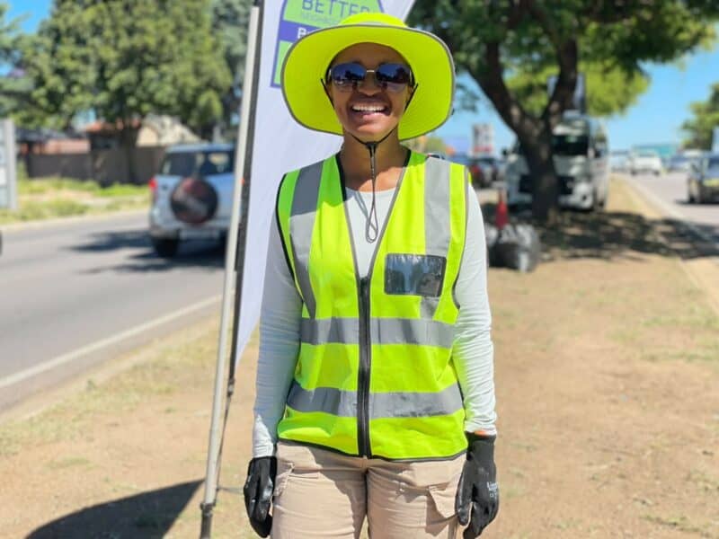 Better Bryanston chairperson Joyce Tshabalala urges the community to help the volunteers maintain their momentum and contribute towards a better-looking neighbourhood during a cleanup operation on Winnie Mandela Drive and Sloane Street on October 23, 2026.