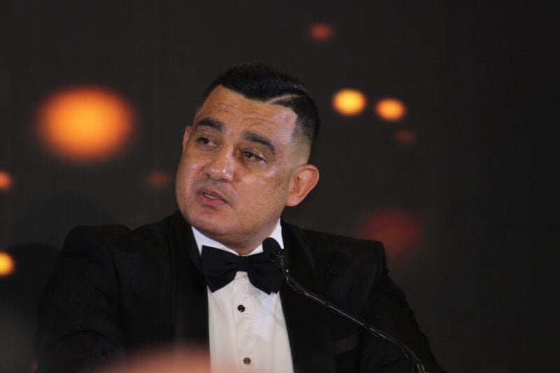: Jeremy Lang addresses the guests at the award ceremony on October 22, 2026. Photo: Duduzile Khumalo