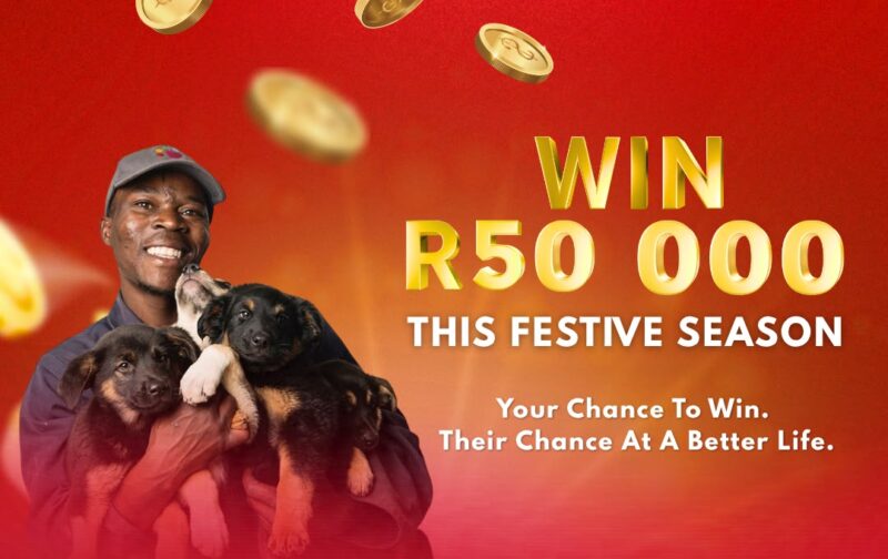 Sandton SPCA encourages pet lovers to join the festive season raffle, select Sandton SPCA and stand a chance to win R50 000. Photo: Supplied