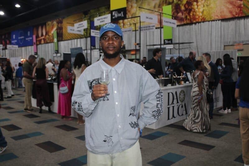 Vuyani Masango enjoys his time tasting different wines on October 29, 2026. Photo: Duduzile Khumalo