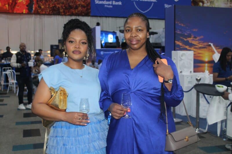 Kay Mngadi and Zimasa Dlepu at the WineX event on October 29, 2026. Photo: Duduzile Khumalo
