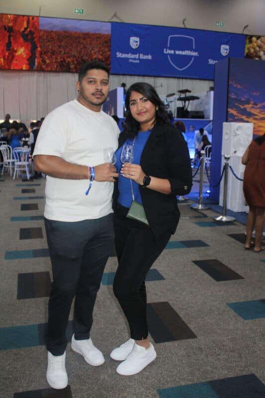 Raksha Reddy and Callorin Reddy enjoy their time at the event on October 29, 2026. Photo: Duduzile Khumalo