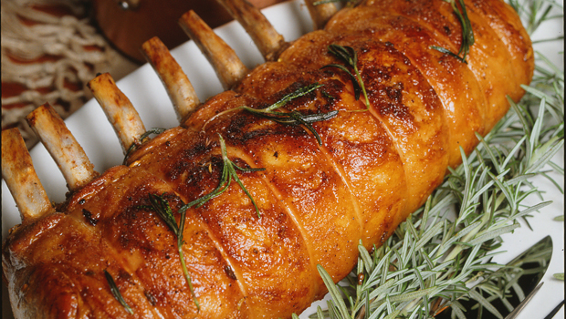 roasted rack of pork