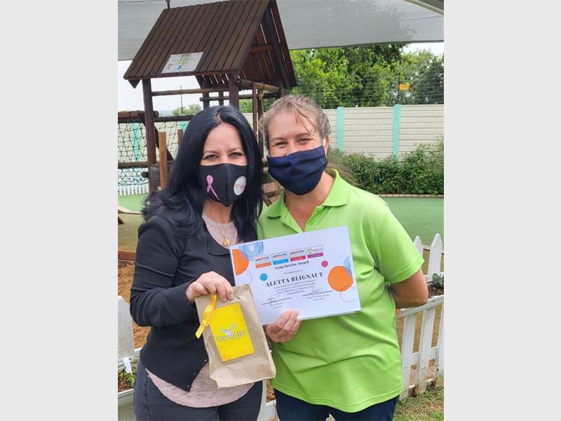 Creative Academy staff recognised for long service Alberton Record