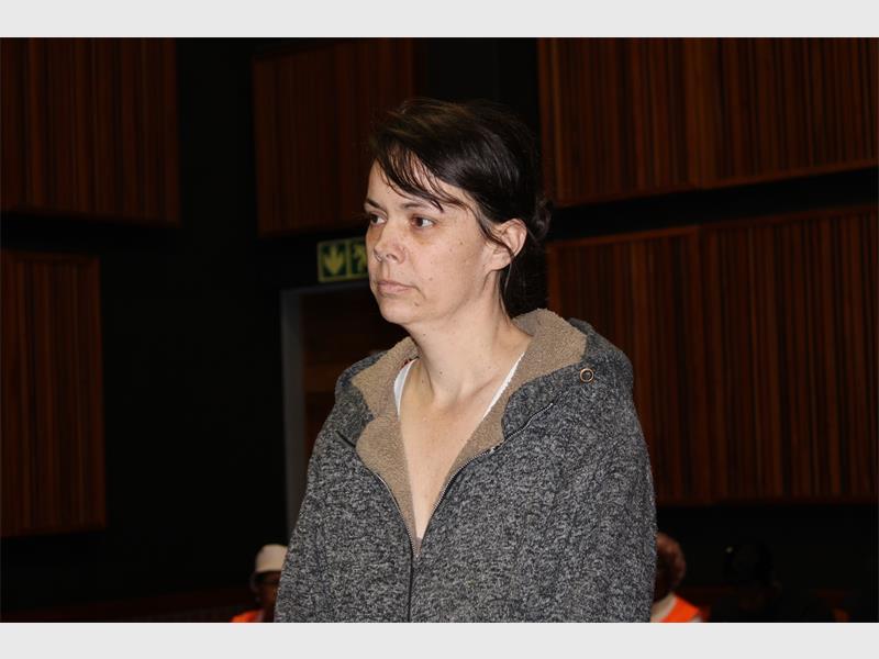 Accused two, Delichia Bekker (43), appeared solo at the Palm Ridge Magistrate’s court. Her co-accused did not make it to court.