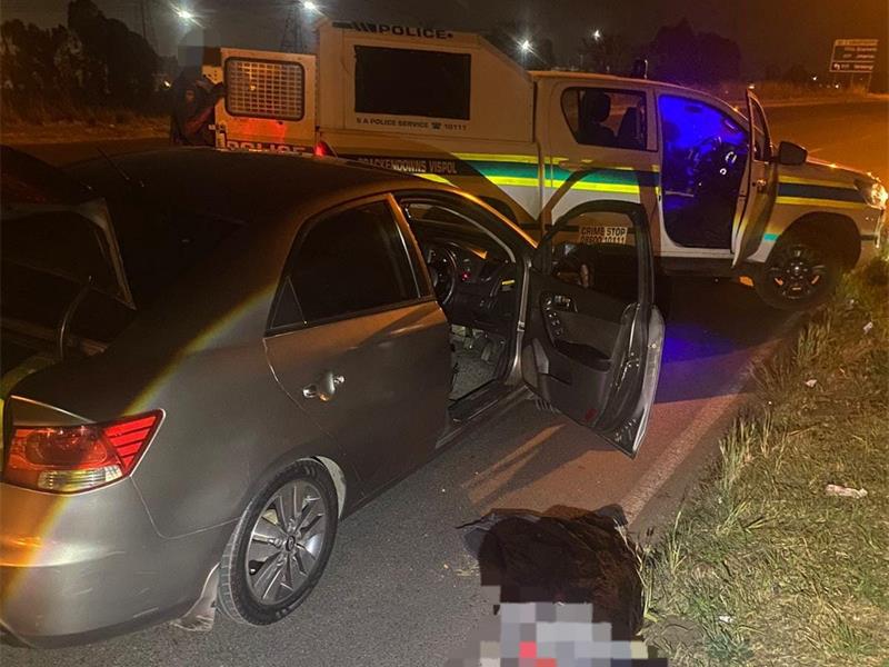Team effort leads to arrest of two men, recovery of stolen gas bottles, burglary tools, firearm, and false number plate.
