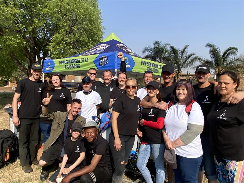 The group started its great trek on Eeufees Road and Van Riebeeck Avenue in Alberton.