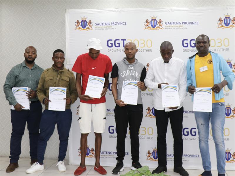 28-year-old Lungelo Cekiso from Greenfields on the outskirts of Alberton, was one of the recovering substance users who changed his life for the better.