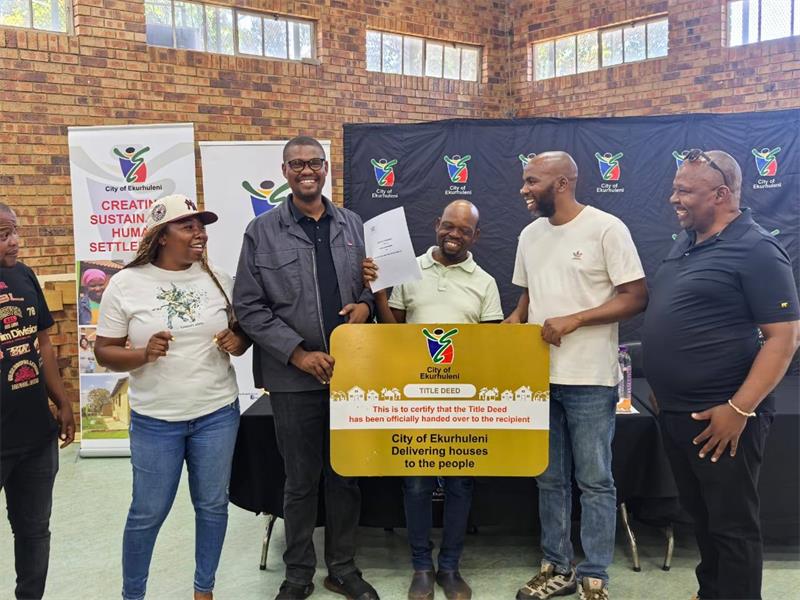 Twenty families in Eden Park Ext 5 can now call their homes their own after receiving long-awaited title deeds from the City of Ekurhuleni.