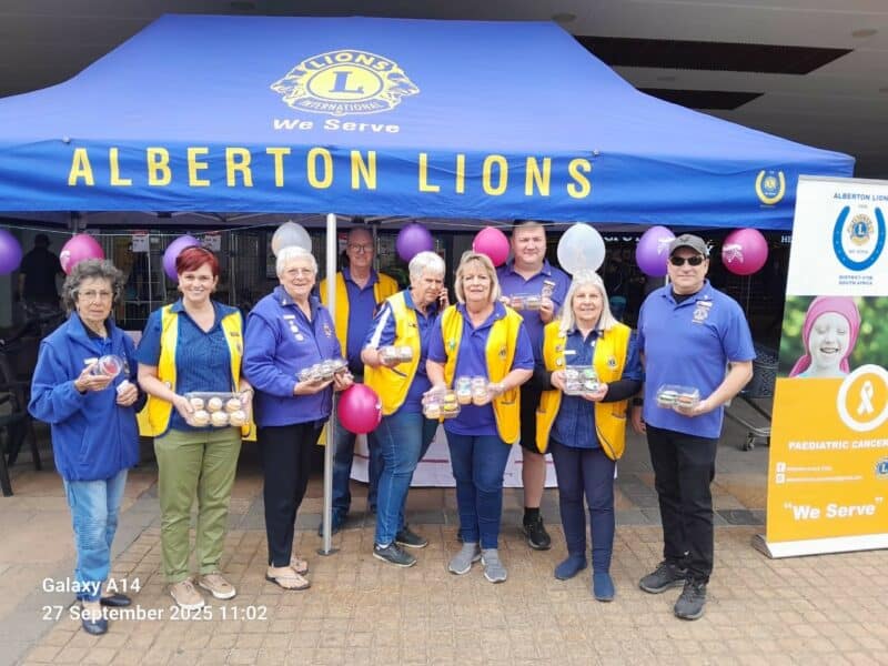 Volunteers from the Alberton Lions Club dedicated 172 hours and 772 cupcakes to support families affected by childhood cancer.
