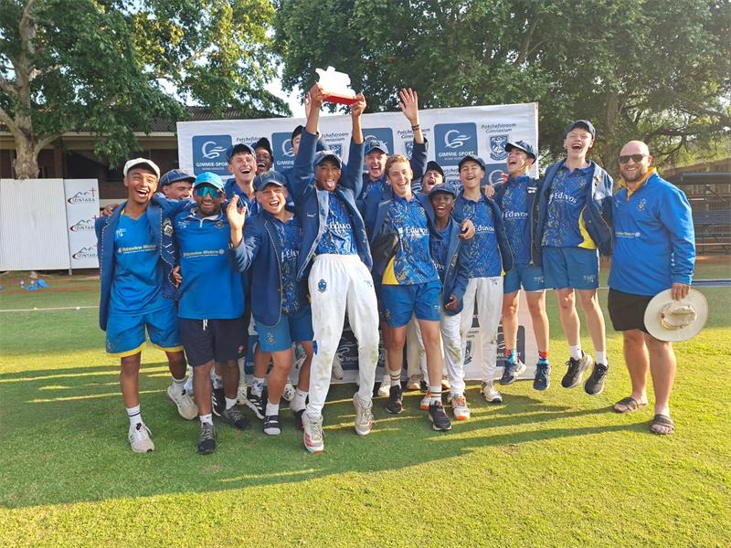 Hoërskool Marais Viljoen’s U16 cricket team celebrated a good win at the Potchefstroom Gymnasium T20 Cricket Festival after strong performances across eight matches.
