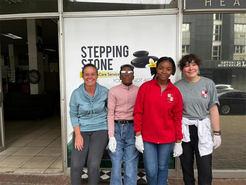 Martins Academy learners joined hands with Habibi Properties to assist Stepping Stone Hospice, showing compassion through community service.