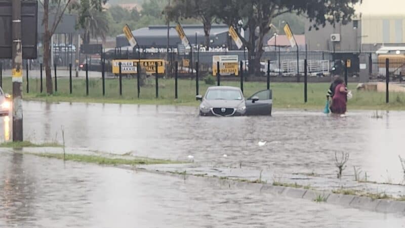 Raceview and other areas were submerged, and motorists were warned to stay cautious following earlier storms this month.