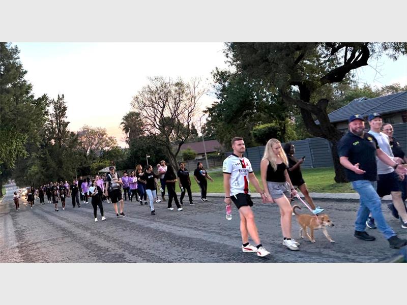 Community members unite in Brackendowns to raise awareness and support survivors of GBV.