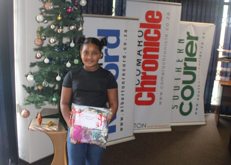 Isla Maritz is the winner of the Comaro Chronicle’s Kids Christmas newspaper game. Congratulations to our festive star.