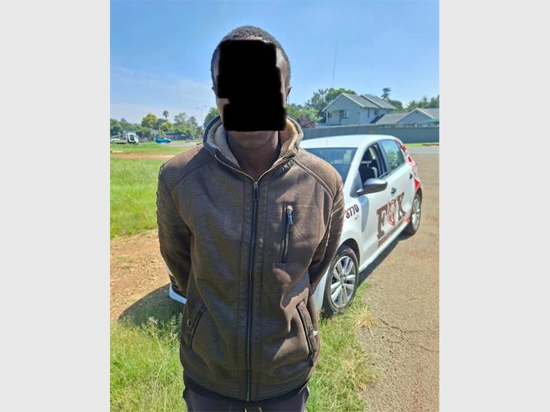 The criminal was apprehended after jumping the perimeter wall.