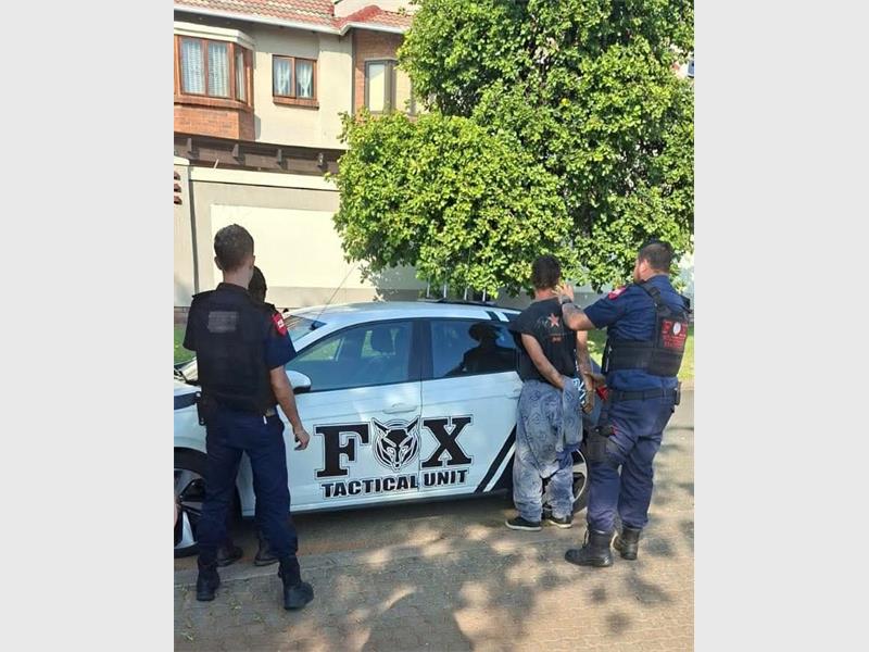 A criminal in Meyersdal was caught with stolen floodlights.