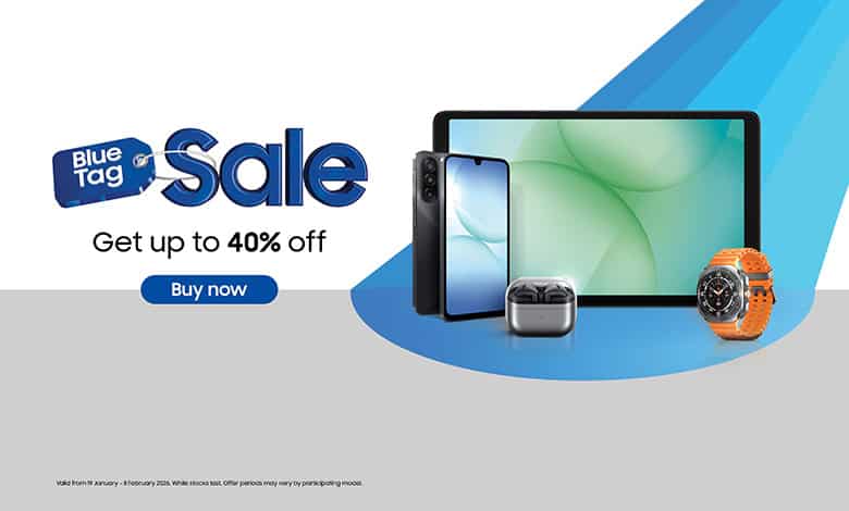 Don’t miss Samsung’s Blue Tag Sale; save up to 40% on Galaxy smartphones, tablets, and wearables. Sale ends 8 February 2026!
