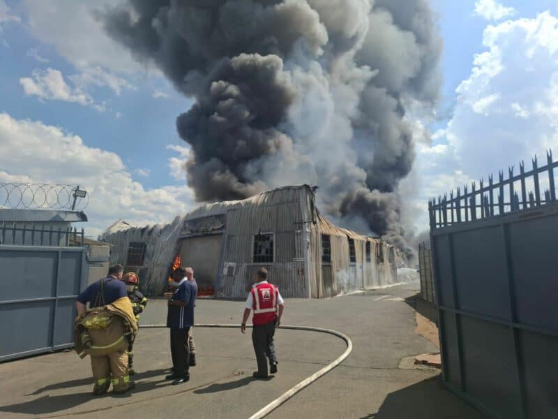 Hundreds of workers were evacuated, surrounding streets closed and nearby factories forced to halt operations after volatile chemicals ignited during offloading.
