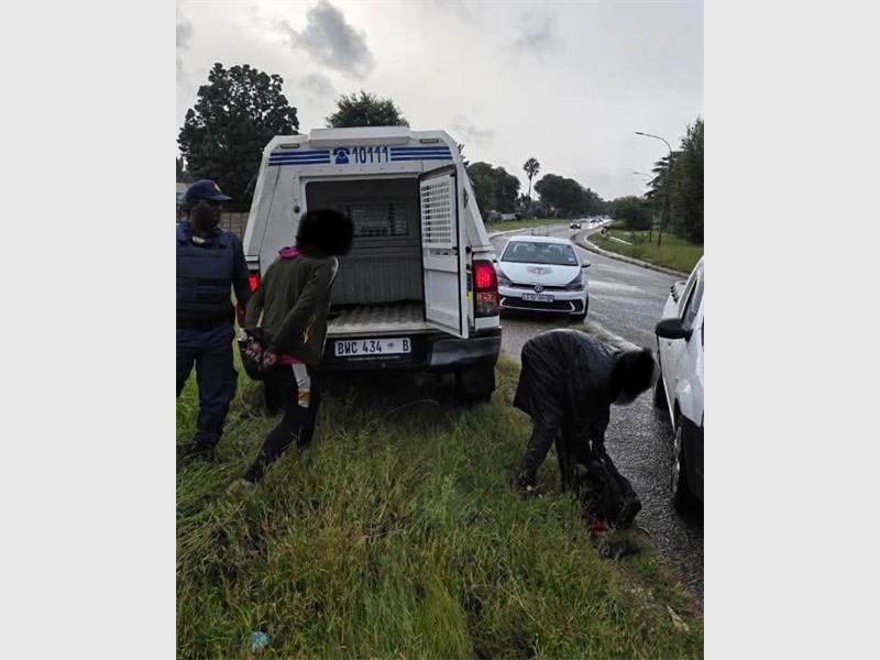 Two suspects were arrested while allegedly cutting cables in Brackenhurst after a swift response by Fox Security and a Brackendowns CPF patrol.