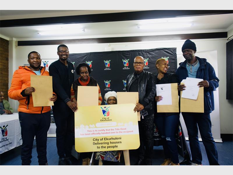 The City of Ekurhuleni is urging beneficiaries to come forward and collect 13 177 outstanding title deeds, while also preparing to hand over 800 more by the end of the financial year as part of its ongoing housing delivery programme.