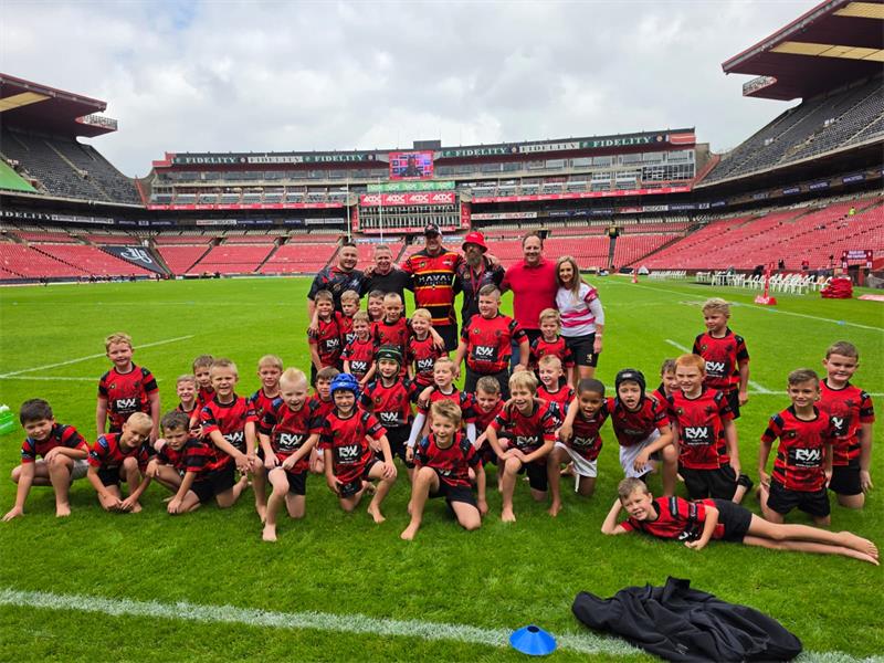 Joburg south club attends Lions-hosted event in celebration of grassroots rugby.