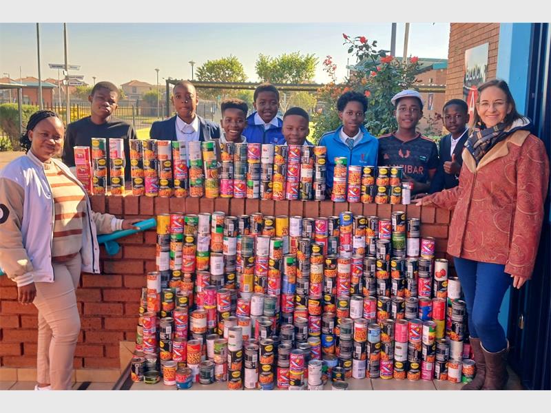 Royal Schools Alberton High School collected more than five crates of canned food during a Civvies Day charity drive to help families in need