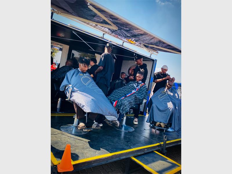 The Young Barber team recently took its Limitless Mobile Store into Sky City and surrounding areas, providing more than 70 free haircuts while encouraging young people to believe in their potential and future.