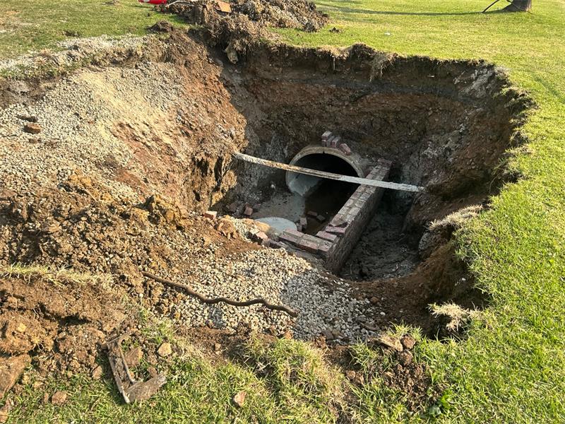 Update: Repair work starts at Alberante sinkhole after months of delays, city confirms cause and timeline