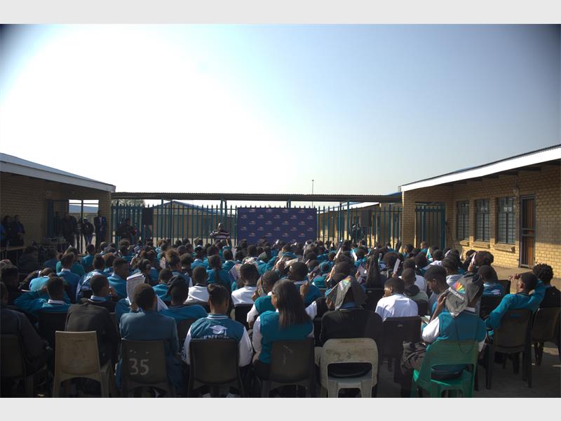 Grade 12 learners at Tiisetsong Secondary School receive mentorship, bursaries and insights into diverse career paths in media, law, finance and business during a Youth Month initiative hosted in Thokoza.
