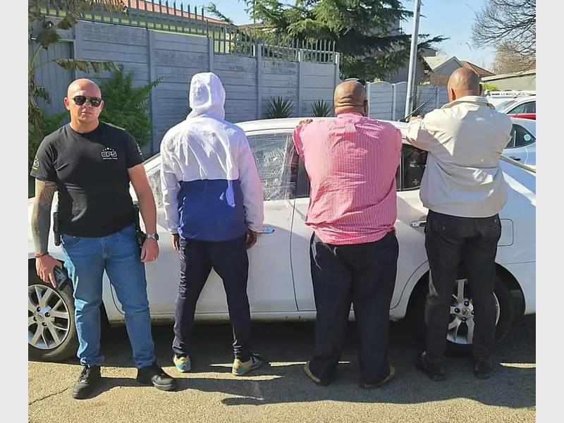Three suspects linked to a business burglary were arrested in Meyersdal after LPR cameras detected their vehicle, leading to a joint operation by CPS Tactical Team and EMPD CLU
