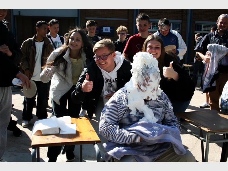 Hoërskool Dinamika learners swapped the ordinary for a day of fun on July 30 as Break a 'Rule Day and Pie Your Teacher' brought plenty of laughs, unforgettable moments and whipped cream-covered teachers.