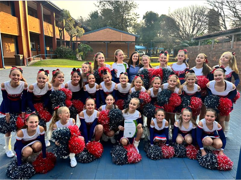 Laerskool Randhart’s pom-pom team delivered a standout performance at the Con Spirito provincial round, earning an impressive 95% and claiming first place thanks to their teamwork, confidence and dedication.