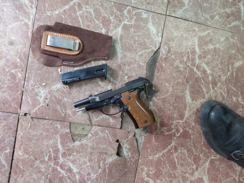 A joint law enforcement operation led to the seizure of two unlicensed firearms, with the suspect facing firearm possession charges.
